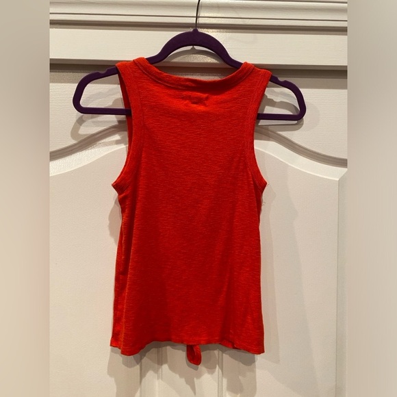 Madewell Audio Knot-Front Tank Top color rip persimmon size xxs - Picture 4 of 5